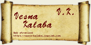 Vesna Kalaba vizit kartica